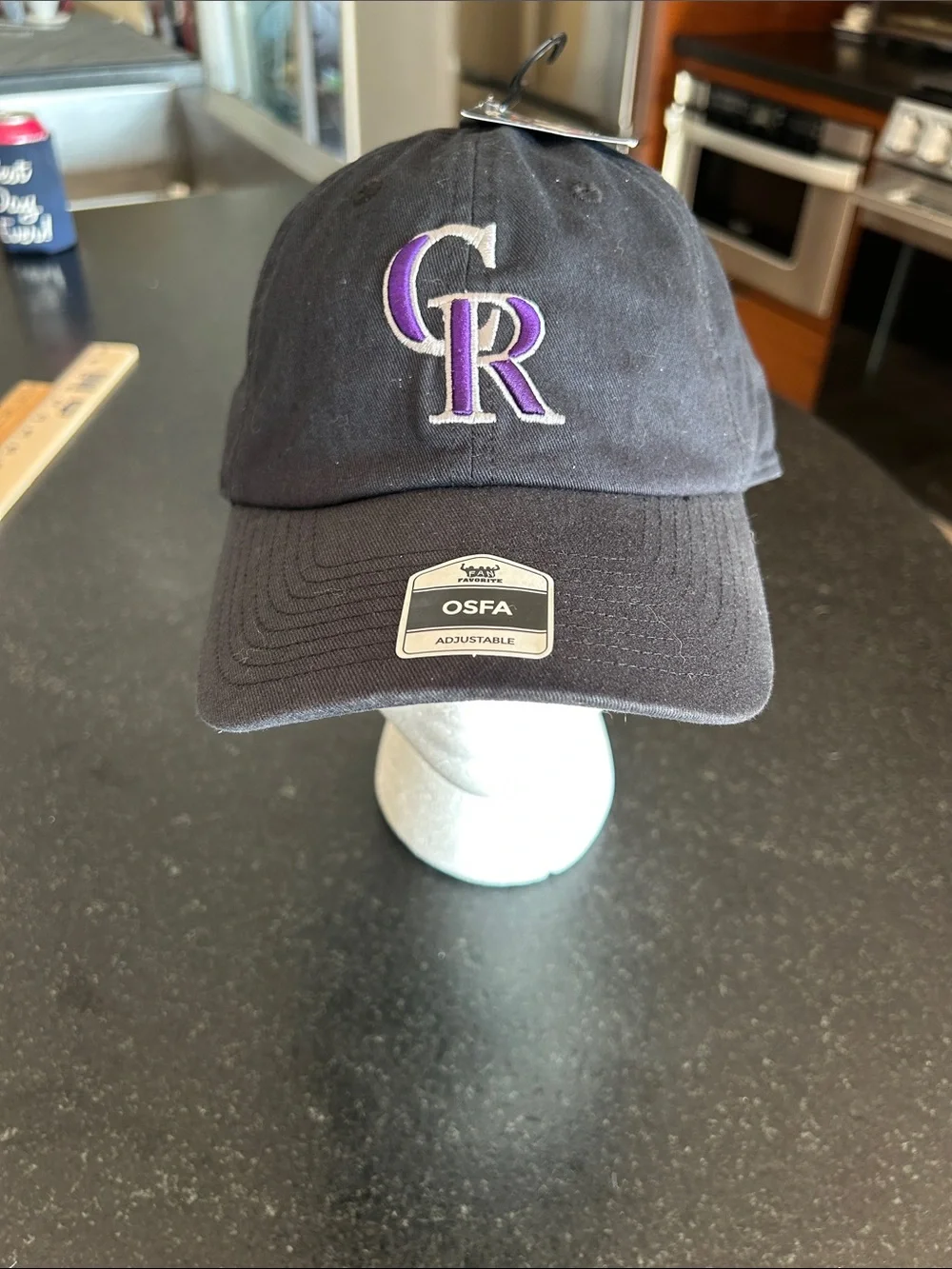 Colorado Rockies Black & Purple Embroidered Baseball Cap - Adjustable